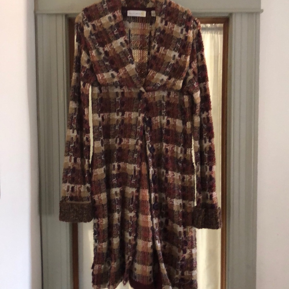 Anthropologie Charlie & Robin Marled Sweater Coat M L